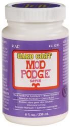 Plaid Mod Podge Satin Hard Coat Water based Non toxic 8 ounce Adhesive