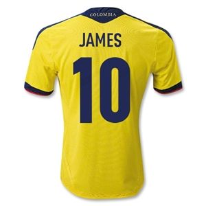 adidas Colombia 11/13 JAMES Home Soccer Jersey