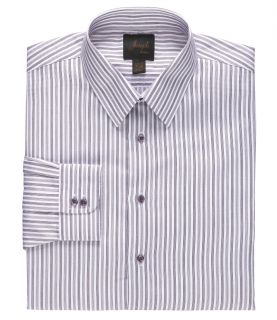 New Joseph Slim Fit Spread Collar Cotton Twill Dot Stripe Dress Shirt by JoS. A