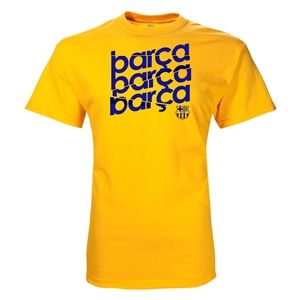 Euro 2012   FC Barcelona Barca Graphic T Shirt (Yellow)