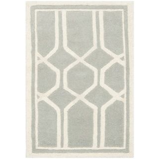 Safavieh Contemporary Handmade Moroccan Chatham Gray/ Ivory Wool Rug (23 X 5)