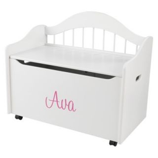 Kidkraft Limited Edition Personalised White Toy Box   Pink Ava