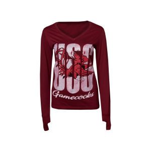 South Carolina Gamecocks NCAA Womens Andromeda Long Sleeve Slub Vneck T Shirt