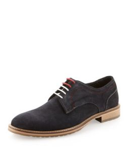 Suede Lace Up Shoe, Navy