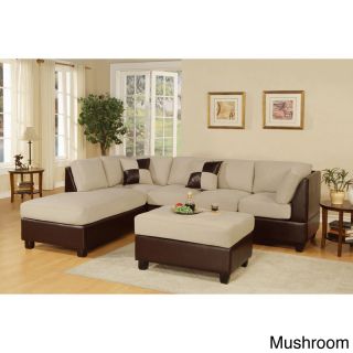 Montpellier 3 Piece Sectional Sofa Set In Dual Finish