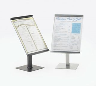 Cal Mil Freestanding Sign Stand   15x8x11, Magnetic Front, Black