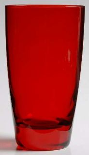 Lenox Holiday Gems Ruby Highball Glass   Ruby Bowl, Clear Stem