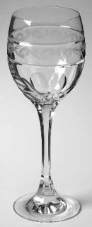 Mikasa Parchment Water Goblet   Clear, Etched Scrolls