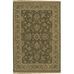 Hand knotted Soumek Wool Rug (8 X 10) (GreenPattern OrientalMeasures 0.625 inch thickTip We recommend the use of a non skid pad to keep the rug in place on smooth surfaces.All rug sizes are approximate. Due to the difference of monitor colors, some rug 