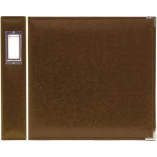 We R Memory Keepers Dark Chocolate Faux Leather 3 ring Binder (Dark chocolate3 ring binderDimensions 11 inches high x 8.5 inches longMaterials Faux leatherArchival safe with reinforced padded board coverSewn edges, metal accentsIncludes ten top loading 