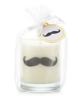 Mustache Print Candle