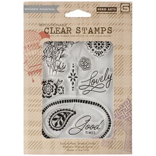 Basic Grey Spice Market Clear Stamps By Hero Arts lovely