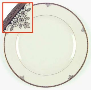 Community Berkeley Square Dinner Plate, Fine China Dinnerware   Black Flowers, G