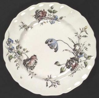 Johnson Brothers Day In June Multicolor Dinner Plate, Fine China Dinnerware   Ol
