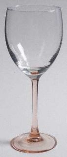 Cristal DArques Durand Rose Water Goblet   Luminarc,Rose Color Stem,Clear Bowl