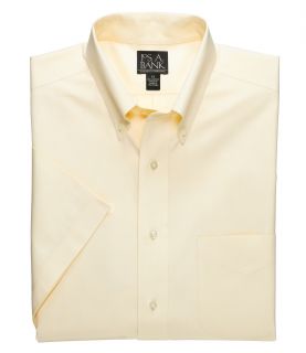 Traveler Pinpoint Short Sleeve Solid Buttondown Dress Shirt JoS. A. Bank