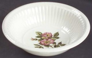 Wedgwood Briar Rose Oatmeal Bowl, Fine China Dinnerware   Edme Shape, Pink Flora