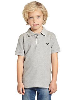 Armani Junior Girls Boys Polo Shirt   Grey