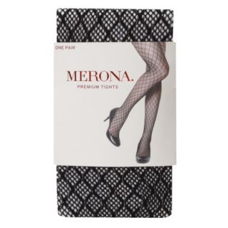 Merona Womens Premium Patterned Shine Tights   Black Basin S/M