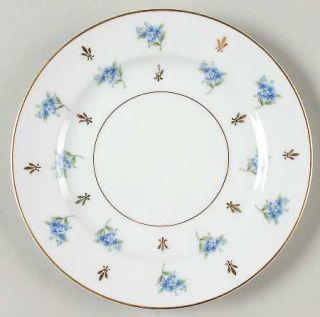 Noritake Remembrance Bread & Butter Plate, Fine China Dinnerware   Blue Flowers,