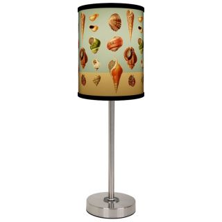 Lamp in a box Sea Shells Color Brushed Nickel Table Lamp
