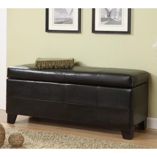 Upholstered Milano Storage Bench Black   ML0293F