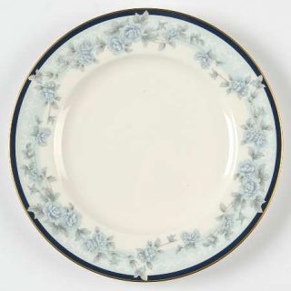 Noritake Bellefonte Salad Plate, Fine China Dinnerware   Blue Flowers On Light B
