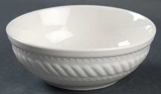 Gibson Designs Imperial Braid Coupe Cereal Bowl, Fine China Dinnerware   White,