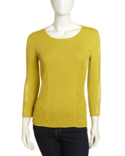 Long Sleeve Sweater, Chartreuse
