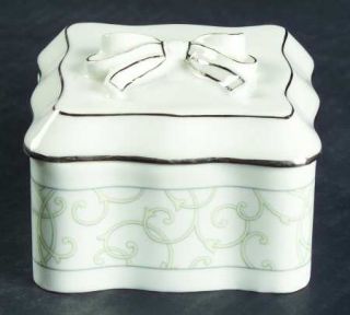 Wedgwood Celestial Platinum Ring Box & Lid, Fine China Dinnerware   Fine Bone, C