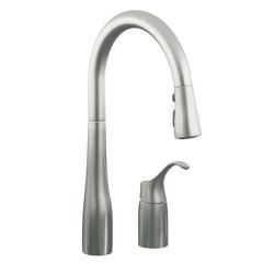 Kohler K 647 vs Vibrant Stainless Simplice Pull down Kitchen Sink Faucet