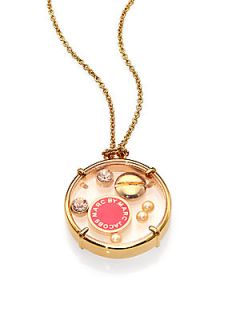 Marc by Marc Jacobs Floating Charms Pendant Necklace   Pink Gold