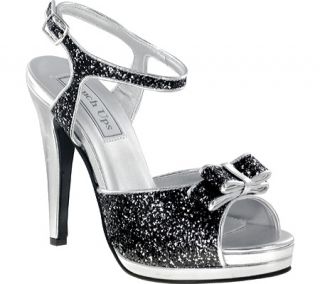 Womens Touch Ups Piper   Black/Silver Glitter Ornamented Shoes