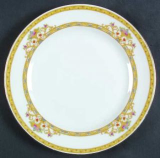 Epiag Moresque (White) Salad Plate, Fine China Dinnerware   Floral Urn Rim,White