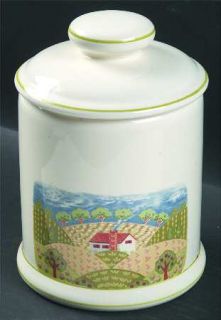 Sango Country Cottage Flour Canister & Lid, Fine China Dinnerware   Sangostone,
