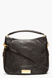 Marc By Marc Jacobs Black Washed Leather Zip Billy Hobo Bag