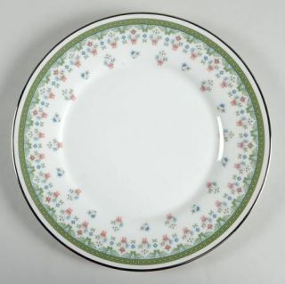Oxford (Div of Lenox) Ashley Salad Plate, Fine China Dinnerware   Pink & Blue Fl