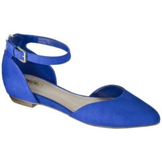 Womens Mossimo Veronica Ankle Strap Two Piece Flats   Blue 6.5