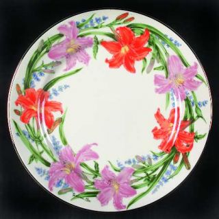 Lenox China Flower Blossom Collection Dessert/Pie Plate, Fine China Dinnerware  