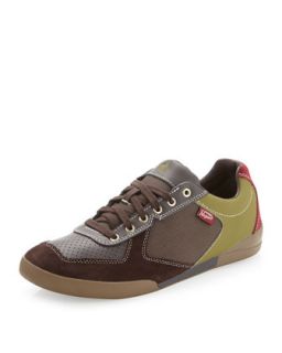 Fandango Colorblock Tennis Shoe, Dark Brown/Avocado