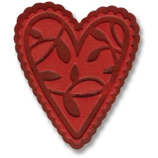 Sizzix Embosslits Die By Basic Grey figgy Pudding Lacy Heart