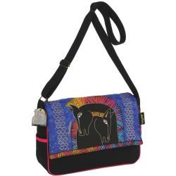 Messenger Bag Zipper Top 15x4 1/5x10 embracing Horses