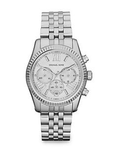 Michael Kors Lexington Stainless Steel Chronograph Bracelet Watch   Silver