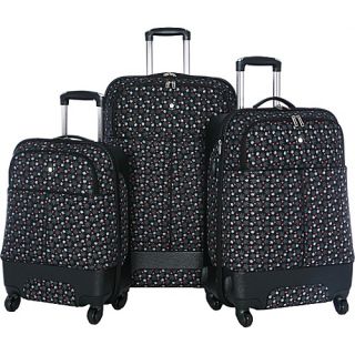 Quincy 3 Piece Exp. Luggage Set Black   Olympia Luggage Sets