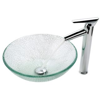 Kraus Bathroom Combo Set Broken Glass Sink And Decus Faucet