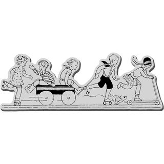 Stampendous Cling Rubber Stamp kids Wheels