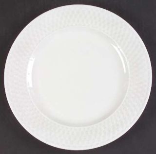 Oneida Wicker Dinner Plate, Fine China Dinnerware   Gourmet Collection,All White