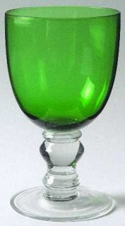 Zrike Camelot Green Wine Glass   Green Bowl,Clear/Bulbous Stem