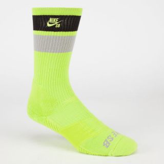 Elite Skate Mens Crew Socks Yellow One Size For Men 231503600
