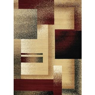 Geometric Burgundy Area Rug (710 X 102)